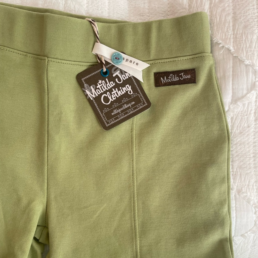 NWT Matilda Jane size 14 tween pants in lime green